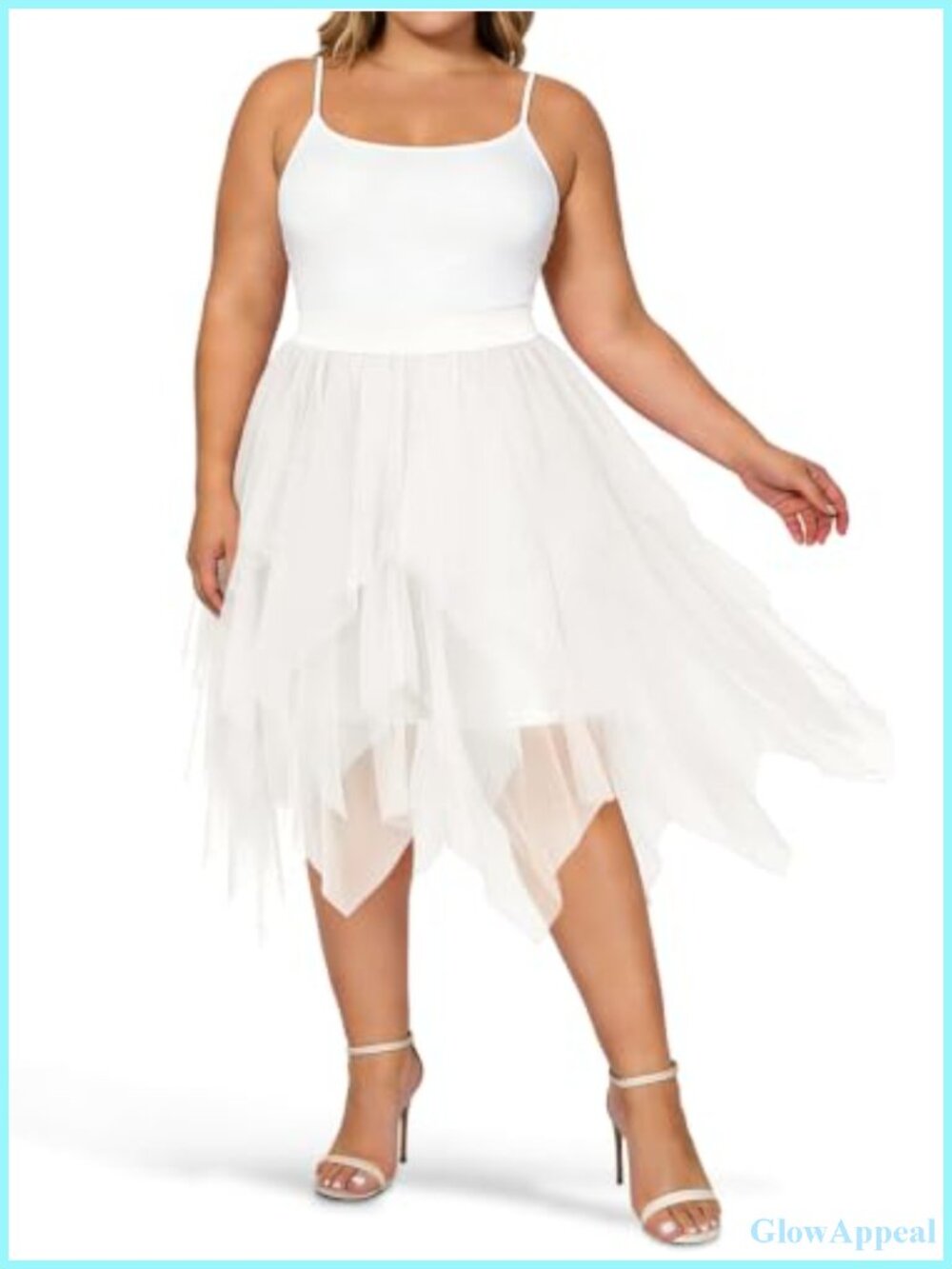 Plus Size Tulle Midi Skirt Layered Tutu High Waisted A-Line
